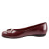 Фото #4 товара Trotters Sizzle Sign T1251-654 Womens Burgundy Leather Ballet Flats Shoes
