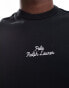 Polo Ralph Lauren central logo double knit sweatshirt in black Черный, L - Chest 42-45 - фото #4