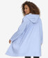 ფოტო #4 პროდუქტის Women's Long Hooded Rain Coat