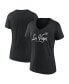 ფოტო #1 პროდუქტის Women's Black Las Vegas Raiders Shine Time V-Neck T-shirt