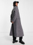 Фото #3 товара Weekday Daphne double breasted formal maxi coat in dark grey