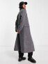 Weekday Daphne double breasted formal maxi coat in dark grey