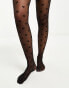 New Look heart tights in black