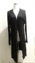 Tiffany and Grey Women's Ribbed Open Front Cardigan Black L