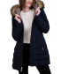 ფოტო #6 პროდუქტის Women's Stretch Faux-Fur Trim Hooded Puffer Coat
