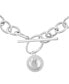 ფოტო #2 პროდუქტის EFFY® Freshwater Potato Pearl (8mm) Open Link Toggle Bracelet in Sterling Silver