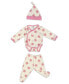 Фото #2 товара Пижама Earth Baby Outfitters Baby Girls Viscose from Bamboo Newborn Set.