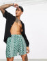 ASOS DESIGN swim shorts in short length with aztec print