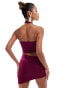 Фото #4 товара Murci exclusive mesh cut out halterneck mini dress in purple