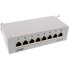Фото #1 товара InLine Patch Panel Cat.6A table / wall assembly 8 Port light grey RAL7035