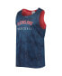 Men's Navy Cleveland Guardians Floral Reversible Mesh Tank Top