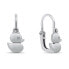 Фото #1 товара Playful silver earrings Ducklings EA186W