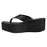 Matisse Alia Thong Wedge Womens Black Casual Sandals ALIA-015