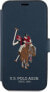 Фото #2 товара Чехол для смартфона U.S. Polo Assn US Polo USFLBKP12MPUGFLNV iPhone 12/12 Pro 6,1" гранатово-синий книжка из коллекции Polo Embroidery