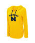 Фото #3 товара Women's Maize Michigan Wolverines My Lover Lightweight Hooded Long Sleeve T-shirt