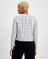 Фото #1 товара Women's Tweed Cropped Collarless Jacket, Created for Macy's