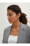 LCW Vision Ekose Uzun Kollu Kadın Blazer Ceket