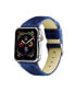 Фото #1 товара Men's and Women's Apple Navy Wool Velvet, Leather, Stainless Steel Replacement Band 40mm
