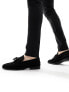 Фото #7 товара River Island suede tassel loafer in black