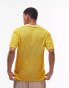 Фото #4 товара Topman knitted texture polo in mustard