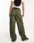 Фото #2 товара Pieces toggle detail cargo trousers in khaki