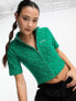 Фото #1 товара Nicce rue towelling top in green