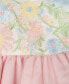 ფოტო #3 პროდუქტის Baby Girls Sleeveless 3D and Embroidered Floral Social Dress