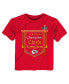 Toddler Boys and Girls Red Kansas City Chiefs Super Bowl LVIII Champions Hometown On Top T-shirt