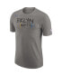 ფოტო #3 პროდუქტის Men's Heather Charcoal Brooklyn Nets 2022/23 City Edition Essential Logo T-shirt