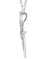 Фото #3 товара Macy's diamond Star 18" Pendant Necklace (1/5 ct. t.w.) in Sterling Silver