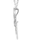 ფოტო #3 პროდუქტის Diamond Star 18" Pendant Necklace (1/5 ct. t.w.) in Sterling Silver