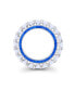 Фото #2 товара Cubic Zirconia and Blue Spinel Round and Baguette Eternity Ring