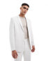 Фото #1 товара ASOS DESIGN regular suit jacket in white waffle texture