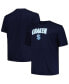 Фото #1 товара Men's Navy Seattle Kraken Big and Tall Arch Over Logo T-shirt