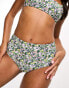 Фото #3 товара & Other Stories – Wendbare Bikinihose mit Blumenprint in Marineblau und hohem Bund