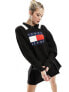 Фото #3 товара Tommy Jeans flag collar sweater in black