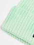 The North Face Logo patch cuffed beanie in green tie dye