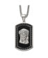 ფოტო #1 პროდუქტის Enameled Crystal Jesus Dog Tag Curb Chain Necklace