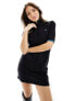 Фото #1 товара Fred Perry X Amy Winehouse tipped polo dress in black