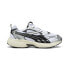 Фото #1 товара Puma Morphic Retro Lace Up Mens Silver, White Sneakers Casual Shoes 39592002