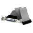 Фото #1 товара StarTech.com Low Profile 16in Parallel Port Header Cable Adapter with Bracket – DB25 (F) to IDC26 - DB-25 25 pin D-Sub - IDC 26 pin Motherboard Header - 0.4 m - Grey