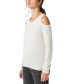 ფოტო #3 პროდუქტის Women's Cold-Shoulder Long-Sleeve Sweater