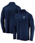 Фото #2 товара Men's Navy Seattle Kraken Primary Logo Quarter-Zip Pullover Fleece Jacket