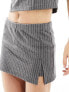 ASOS DESIGN mini skort in grey co ord pinstripe