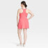 Women's Knit Halter Active Woven Dress - All In Motion Coral Pink M