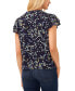 ფოტო #2 პროდუქტის Women's Split-Neck Flutter-Sleeve Printed Blouse