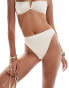 South Beach essentials crinkle high waist high leg bikini bottom in coconut