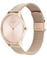 Carnation Gold-Tone Mesh Bracelet Watch 38mm