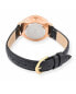 Фото #2 товара Women's 30mm Rose Gold Case Watch with Black Genuine Leather Band