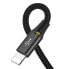 Фото #3 товара Kabel przewód USB 4w1 Iphone Lightning 2 x USB-C microUSB w nylonowym oplocie 3.5A 1.2m czarny